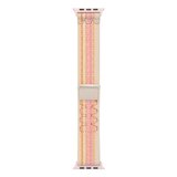 Watch Ultra 49mm Uyumlu KRD-91 Hasır Kordon Strap Kayış CLO- Pembe