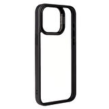 iPhone 15 Pro Uyumlu Kamera LZore Korumalı Standlı Zore Klon LNSM-li Kılıf-Lacivert