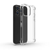 iPhone 15 Pro Kılıf Nitro Anti Shock Darbe Emici Köşe Korumalı Şeffaf Silikon Kapak