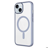iPhone 15 Uyumlu Wireless Şarj Özellikli Sert PC Zore Mat Riksos Magsafe Kapak-Pembe