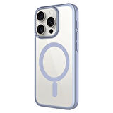 iPhone 15 Pro Max Uyumlu Wireless Şarj Özellikli Sert PC Zore Mat Riksos Magsafe Kılıf-Siyah