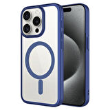 iPhone 15 Pro Max Uyumlu Wireless Şarj Özellikli Sert PC Zore Mat Riksos Magsafe Kapak-Laciver