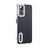 Redmi Note 12S Kılıf Kamera Korumalı Logo Gösteren ALT Omega Kapak - Siyah
