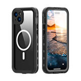 iPhone 15 Uyumlu 1-1 Su Geçirmez Kılıf-Siyah