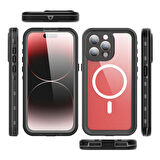 iPhone 15 Pro Max Uyumlu 1-1 Su Geçirmez Kılıf-Siyah