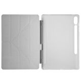 Galaxy Tab S9 FE Plus Kılıf  Uyumlu ​EFFX Tri Folding Kalem Bölmeli Standlı Kılıf-Mor