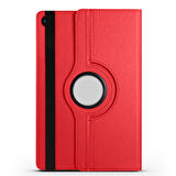 Galaxy Tab A9 Plus Uyumlu ​FRMS Dönebilen Standlı Kılıf-Kırmızı