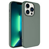 Vendas iPhone 14 Pro Uyumlu (14 Pro) Lansman Serisi Yumuşak Dokulu Kadife Yüzeyli Silikon Kılıf