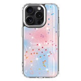iPhone 15 Pro Uyumlu Simli Desenli Parlak Zore Task Kılıf-Pembe