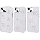 Apple iPhone 15 Kılıf Kabartma Figürlü Parlak Zore Eralli Silikon Kapak-Kelebek