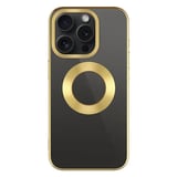 iPhone 15 Pro Max Uyumlu Tek Kamera Çerçeveli Logo Gösteren Zore Omega Kılıf-Siyah