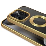 iPhone 15 Pro Max Uyumlu Tek Kamera Çerçeveli Logo Gösteren Zore Omega Kılıf-Lacivert