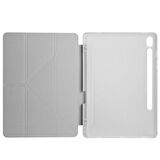 Galaxy Tab S9 FE Kılıf  Uyumlu ​JOEC Tri Folding Kalem Bölmeli Standlı Kılıf-Gri