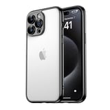 iPhone 15 Pro Max Uyumlu MKST Kamera Korumalı Bontez Bumper-Gümüş