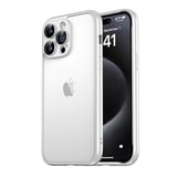 iPhone 15 Pro Max Uyumlu MKST Kamera Korumalı Bontez Bumper-Gümüş