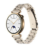 Huawei GT4 18mm Uyumlu KRD-04 Metal Zore Kordon-Gümüş