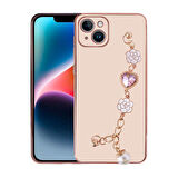 iPhone 15 Zore El Tutamaçlı Kamera Korumalı Zore Taka Silikon Kılıf-Pembe