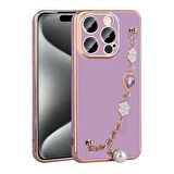 iPhone 15 Pro Zore El Tutamaçlı Kamera Korumalı Zore Taka Silikon Kılıf-Mor