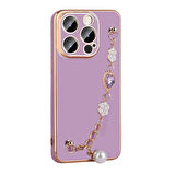 iPhone 15 Pro Zore El Tutamaçlı Kamera Korumalı Zore Taka Silikon Kılıf-Mor