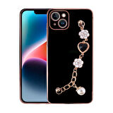 iPhone 15 Plus Zore El Tutamaçlı Kamera Korumalı Zore Taka Silikon Kılıf-Siyah