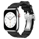 Watch 38mm Spor Görünümlü CLO- KRD-94 Silikon Kordon-Siyah