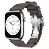 Watch 40mm Spor Görünümlü CLO- KRD-94 Silikon Kordon-Haki