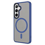 Galaxy S24 Uyumlu Sert PC Arka Yüzey Wireless Şarj Özellikli Zore Flet Magsafe Kılıf-Siyah