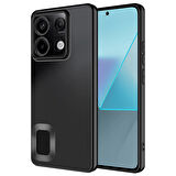 Xiaomi Redmi Note 13 Pro 5G Kılıf Kamera Korumalı Logo Gösteren Zore Omega Kapak-Siyah