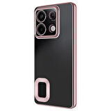 Xiaomi Redmi Note 13 Pro 5G Kılıf Kamera Korumalı Logo Gösteren Zore Omega Kapak-Siyah