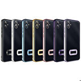 Galaxy A05 Uyumlu Kamera Korumalı Logo Gösteren Zore Omega Kapak-Gümüş