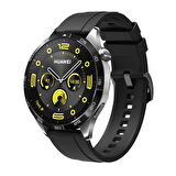 Huawei GT4 22mm Uyumlu CLO- KRD-95 Silikon Kordon-Siyah