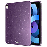 iPad 11.Nesil 2025  Simli Parlak Görünümlü ​ALT Tablet Koton Kılıf - Gümüş