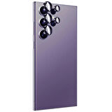 Galaxy S24 Ultra Zore Titanium Premium TSYSerli Kamera Lens Koruyucu-Mor