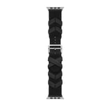 Watch 42mm Uyumlu CLO- KRD-97 Sarmal Örgü Tasarımlı Kordon-Siyah