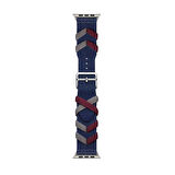 Watch 38mm Uyumlu CLO- KRD-97 Sarmal Örgü Tasarımlı Kordon-Lacivert