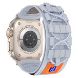 Watch Ultra 49mm Uyumlu CLO- KRD-99 Hasır Kordon-Gri