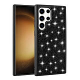 Galaxy S23 Ultra Uyumlu Parlak Taşlı Tasarım Pırlanta Zore Kılıf-Lila