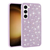 Galaxy S23 Uyumlu Parlak Taşlı Tasarım Pırlanta Zore Kılıf-Pembe