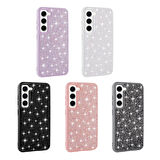 Galaxy S23 Kılıf Parlak Taşlı Tasarım Zore Pırlanta Kapak-Pembe