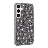 Galaxy S24 Uyumlu Parlak Taşlı Tasarım Pırlanta Zore Kılıf-Gri