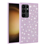 Galaxy S24 Ultra Uyumlu Parlak Taşlı Tasarım Pırlanta Zore Kılıf-Pembe