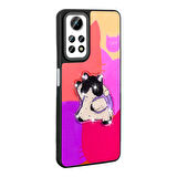 Xiaomi Redmi Note 12 Pro 4G Kılıf Parlayan Kabartmalı İkonik Figürlü Zore Amas Silikon Kapak-Mor