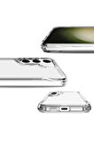 Samsung Galaxy S24 Plus Kılıf Eğimli Kamera Dizayn Sert Şeffaf Silikon