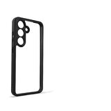 Galaxy S24 Uyumlu Kamera Korumalı Şeffaf Arka Yüzey Zore New Roll Kılıf-Siyah