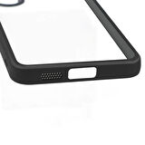 Galaxy S24 Plus Uyumlu Kamera Korumalı Şeffaf Arka Yüzey Zore New Roll Kapak-Siyah