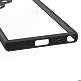Galaxy S24 Ultra Uyumlu Kamera Korumalı Şeffaf Arka Yüzey Zore New Roll Kapak-Siyah