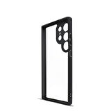 Galaxy S24 Ultra Uyumlu Kamera Korumalı Şeffaf Arka Yüzey Zore New Roll Kılıf-Siyah