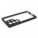 Galaxy S24 Ultra Uyumlu Kamera Korumalı Şeffaf Arka Yüzey Zore New Roll Kılıf-Siyah