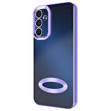 Galaxy A15 Kılıf Kamera Korumalı Logo Gösteren Zore Omega Kapak-Lila