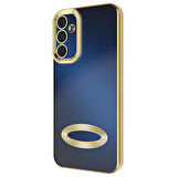 Galaxy A25 Kılıf Kamera Korumalı Logo Gösteren Zore Omega Kapak-Rose Gold